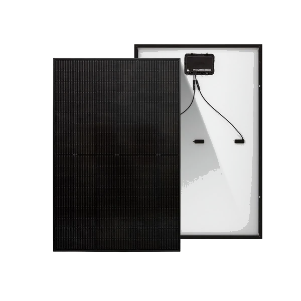 Q Cells Q.TRON solar panel, front and back view