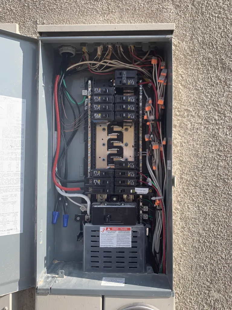 Interior wiring of an electrical panel